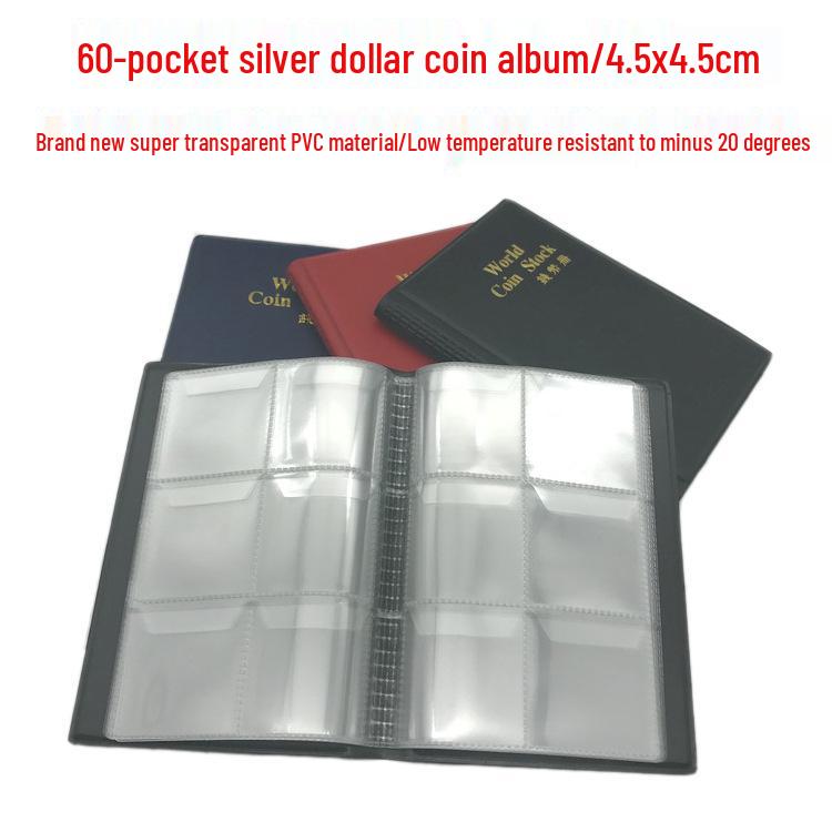 60-Pocket Coin Collection Album for Small Coins and Commemoratives