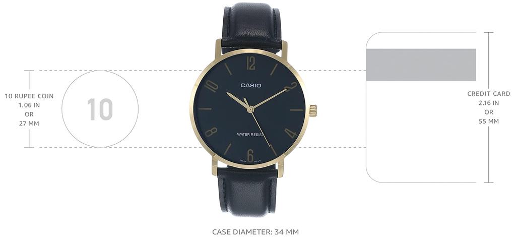 Casio Watch Men's MTP-VT01GL1B2UDF MTP-VT01GL-1B2UDF