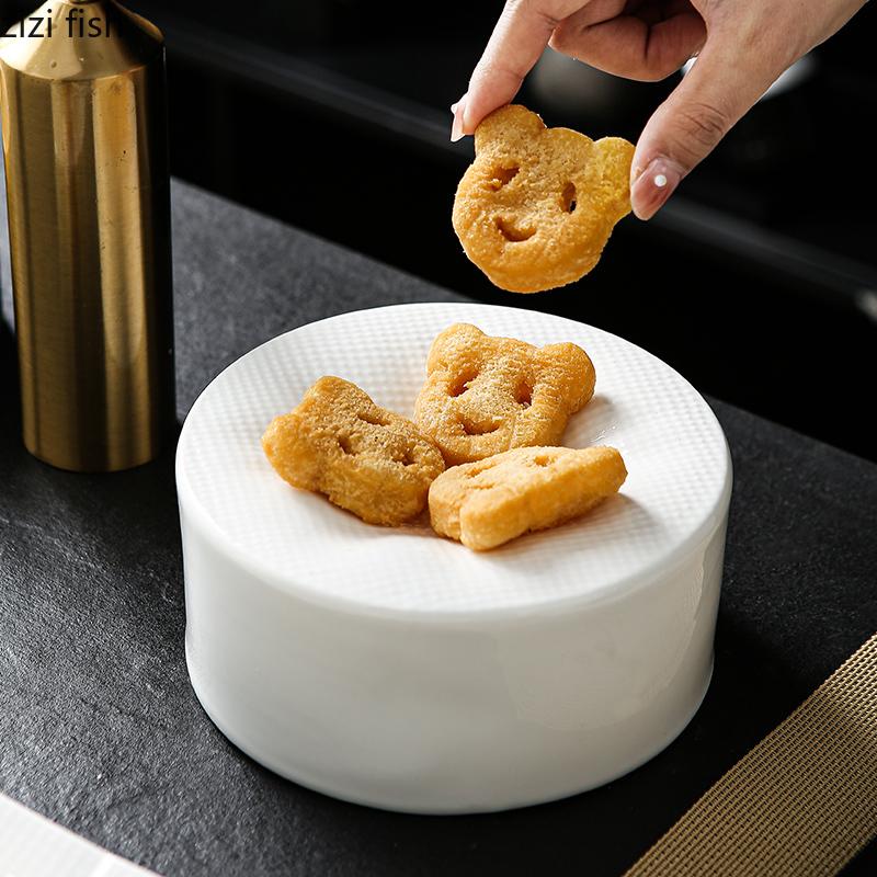 Pure White Ceramic Dining Plate Soup Plate Sushi Plates Pasta Dish Steak Plates Dessert Bowl Sting Disc Dim Sum Dish Fruit Bowl