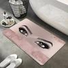 Eyelash Big Eyes Carpet Rose Powder Shiny Girl Room Door Dust Anti Slip Pad Living Room Bathroom Balcony Printed Bedside Rug