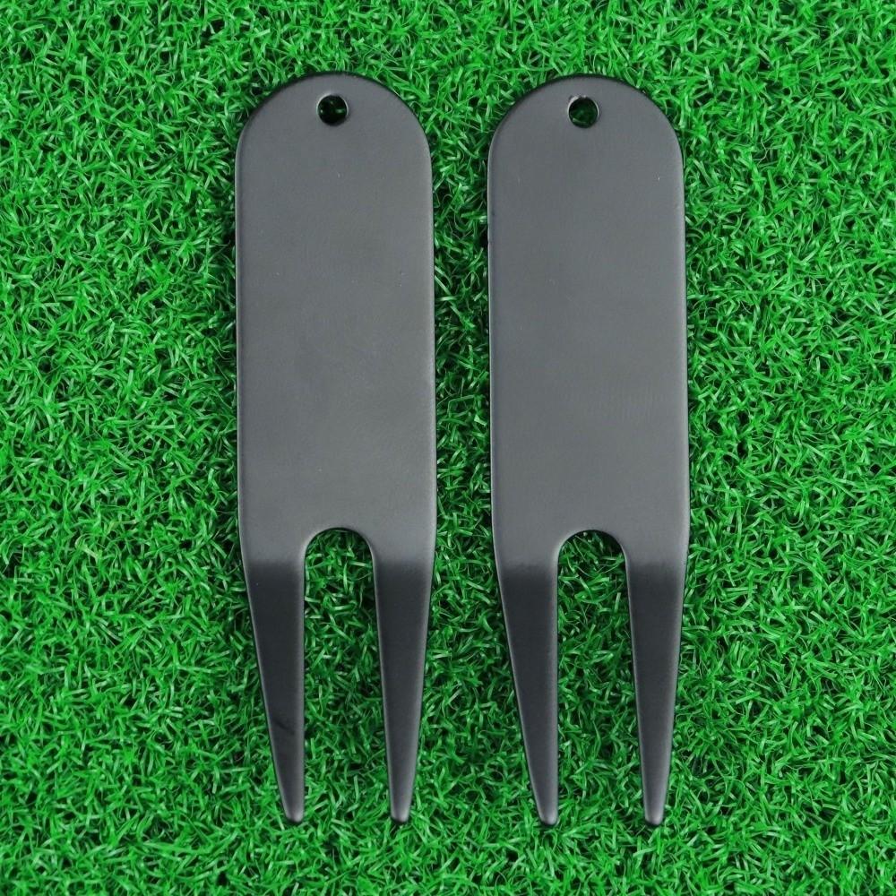 Metal Bending Fairway Repair Fork Two-Prong Golf Divot Tool Golf Divot Repair Tool  Groove Cleaning