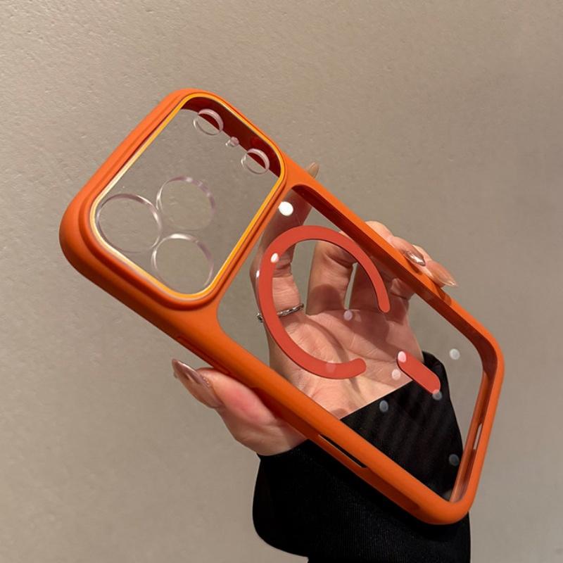 Transparent Defender For Magsafe Case for iPhone 17 16 15 14 13 Pro Max Camera AI Touch Control Wireless Charging Acrylic Cover
