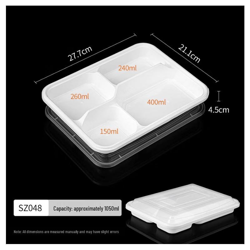 Disposable Compartmented Takeaway Food Containers