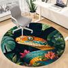 1pc Snake Jungle Office Round Area Rug, Indoor Mat Suitable For Office, Under Office Chairs Bedroom Living Room Home Decor, Room Deco