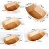 50Pcs Sturdy Durable Kraft Paper Food Containers Boat Shape Snack Bowl Food Tray Box  Picnic Camping