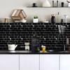 10pack Auto Adhesive 3D Brick Texture Wallpaper Waterproof PVC Decals For Backsplash And Feature Walls