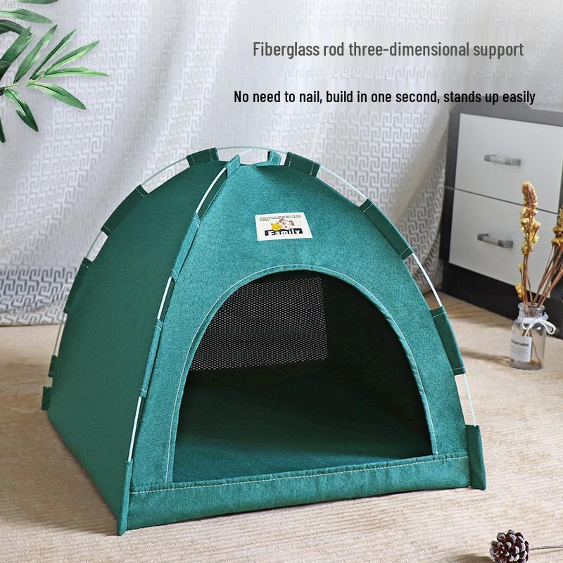 All-Season Foldable Pet Tent for Cats and Dogs - Breathable Outdoor Mat