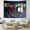 Custom Name Jujutsu Kaisen Print Tapestry, Backdrop, Easy Setup, Ideal for Bedroom, Office & Living Room, with Aesthetic Wall Hanging Decor.