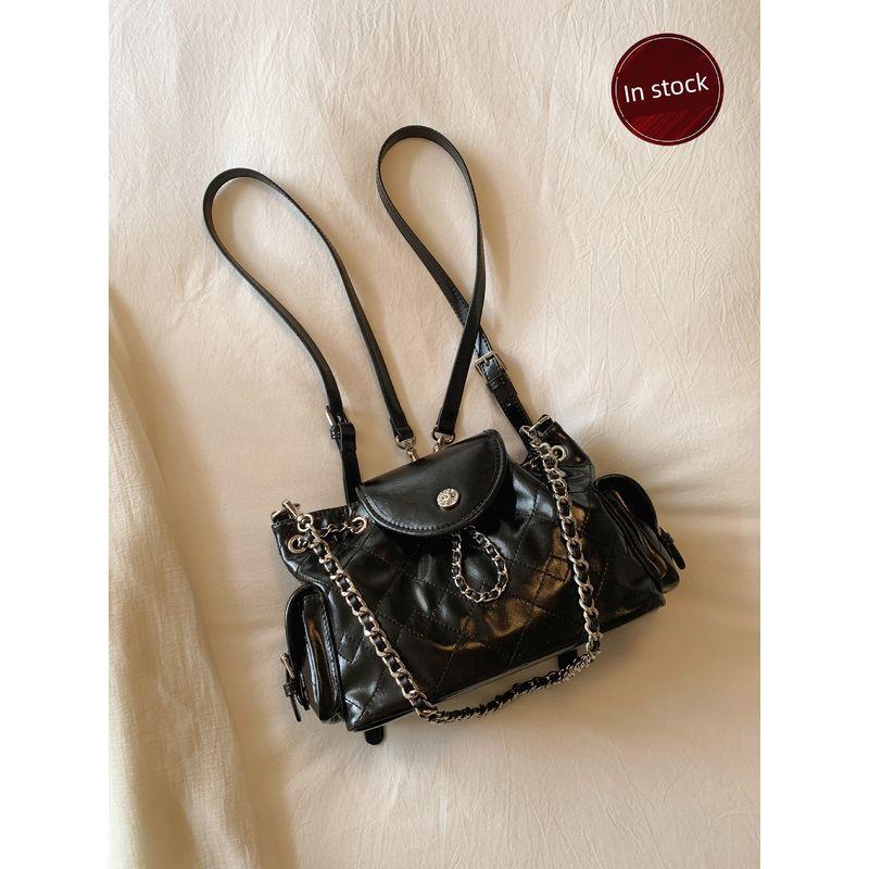 

South Style Chio2nd Left Bank Xiangxue Backpack Women s Chain Shoulder Bag Messenger Bag Rhombus Small Backpack