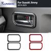 For Suzuki Jimny      2024 2025 Real Soft Carbon Fiber Sticker LHD RHD Car Door Inner Handle Frame Trim