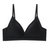 Spring and Summer New French Silk Underwear, Triangle Cup Thin Bra, Seamless Chest Pad Mulberry Silk Bra