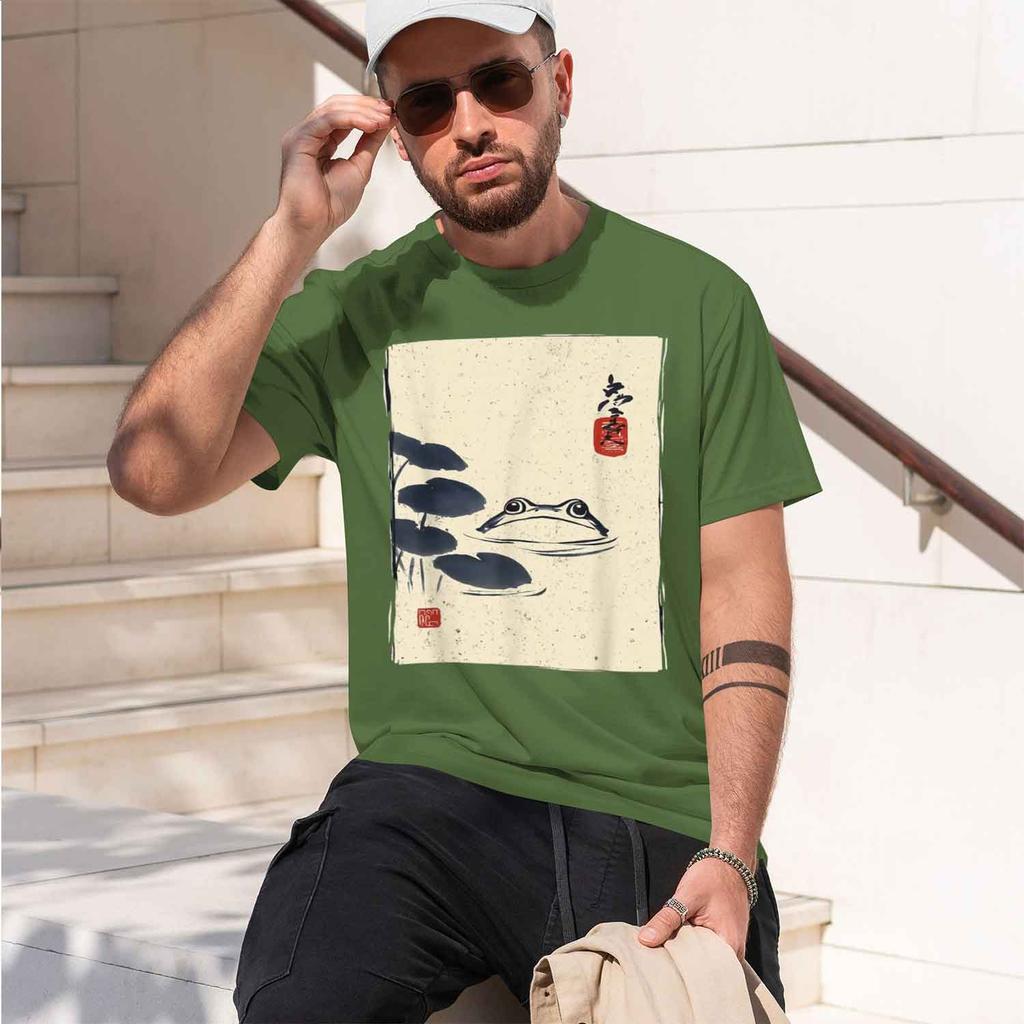Japanese Ink Funny Vintage Graph Ukiyoe Tshirt Summer Shortsved Breathable Sweatwking Versatile Fashion Tshirt For Bato