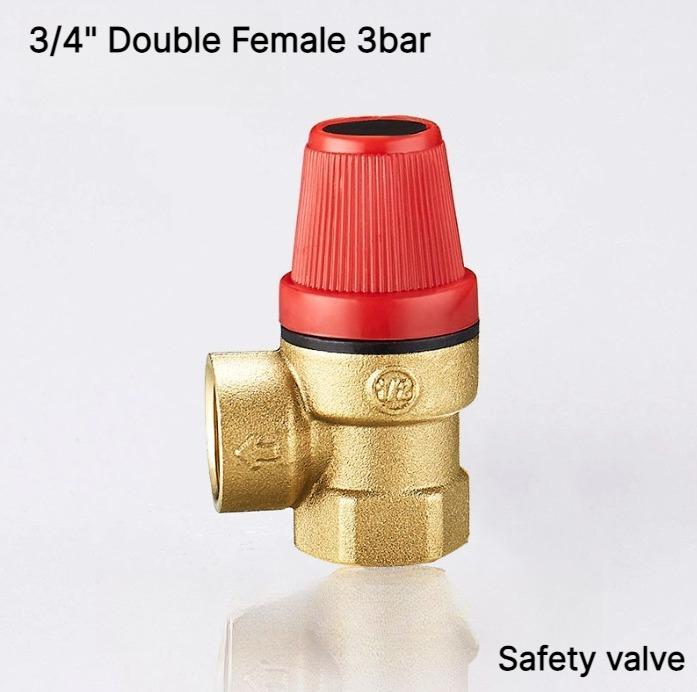 Brass Safety Valve Drain Relief Switch 1/2 Inch DN15 for Solar Water Heater Inner Outer Wire Brass 1/2" 3/4" Safety Valve
