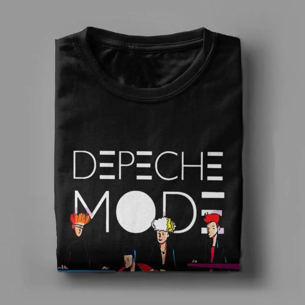 Depeches Cool Modes T-Shirts for Men Leisure Pure Cotton Tee Shirt Crewneck Short Sleeve T Shirt Original Clothing