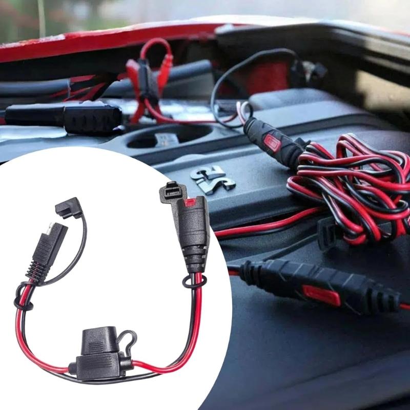 Flexible 13-16 Inch Power Wire with Overcurrent Protection Waterproof Blend Cable for Automotive Battery Chargers