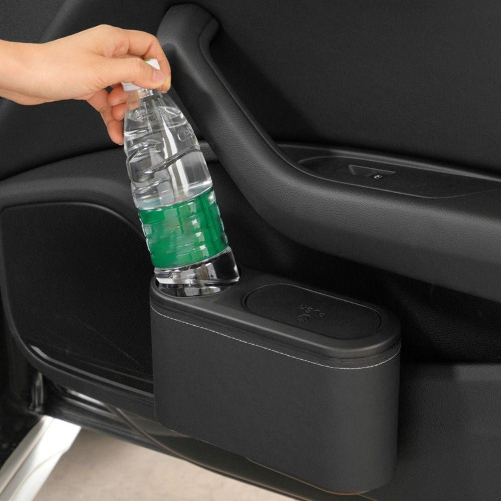 Leakproof Car Trash Can Waterproof Storage Box Universal Cup Holder Drink