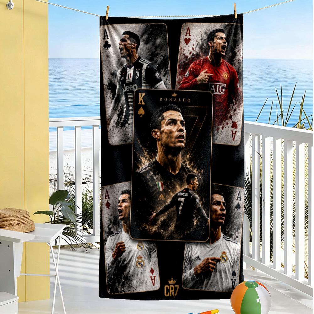 Cristiano Ronaldo Juventus Beach Towel High Absorbency & Quick-Dry Comfortable Lightweight Perfect for Traveling Yoga Camping and Swimming