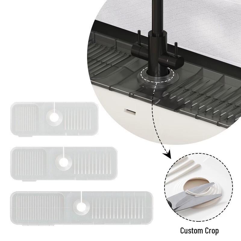 

Clear Silicone Faucet Anti-Splash Sink Mat