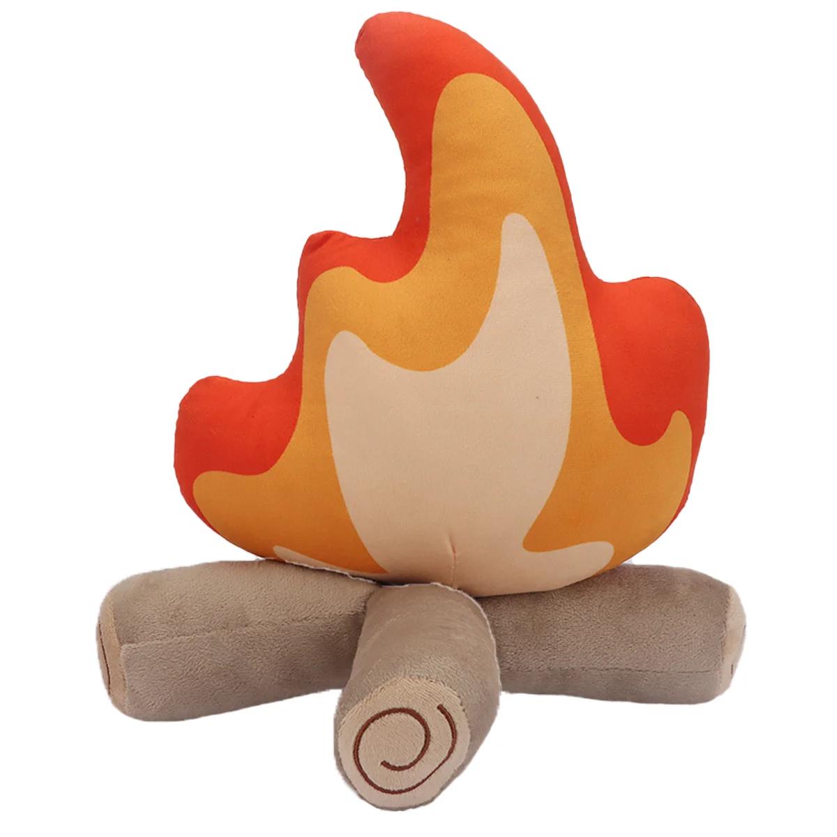 30cm Lustiges Simulationslagerfeuer Weiches Plüschtier Puppe Feuer Brennholz Plüschkissen Outdoor Camping Raumdeko Kindergeschenke 30cm beige