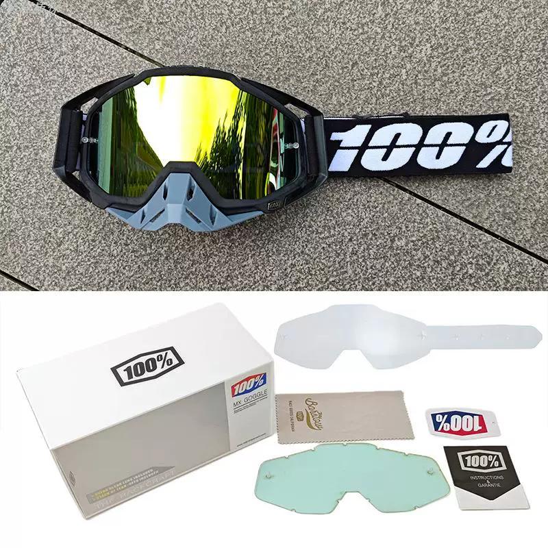 Helmet Goggles Set 100% Off-Road Motorcycle Helmet Goggles Downhill Mountain Bike Wind and Sand Protection