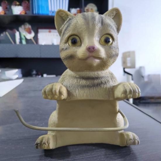 Wall Mounted Toilet Paper Holder Simple Installation Realistic 3D Printed Cat Paper Towel Holder Bathroom Decoration