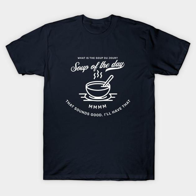 

Men Black Print T-shirt What Is The Soup Du Jour It S The Soup Of The Day No-Cut Transfer Paper Print Cotton Tshirt 2XL тёмно-синий