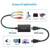 AV-zu-HDMI-kompatibler Konverter, RCA-zu-HDMI-kompatibler Audio-/Video-Konverter-Adapter, unterstützt 1080p NTSC/PAL für Set-Top-Boxen