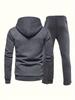 Men's Outfit Set Solid Long Sleeve Hoodie and Drawstring Sweatpants 2-piece Set for Spring Summer Outdoor Jogging Gym Workout