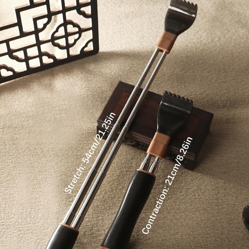 Stainless Steel Constructed Telescopic Back Itch Reliever with Massage Feature and Anti Slip Grip