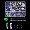 Professional Resin Rhinestones Nail Art Supplies 12Compartment For Customized Manicure And Pedicure Resin Nail Gems