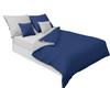 Double-sided Satin Bedding 140x200 + 70x80 Gray/navy Blue Matex
