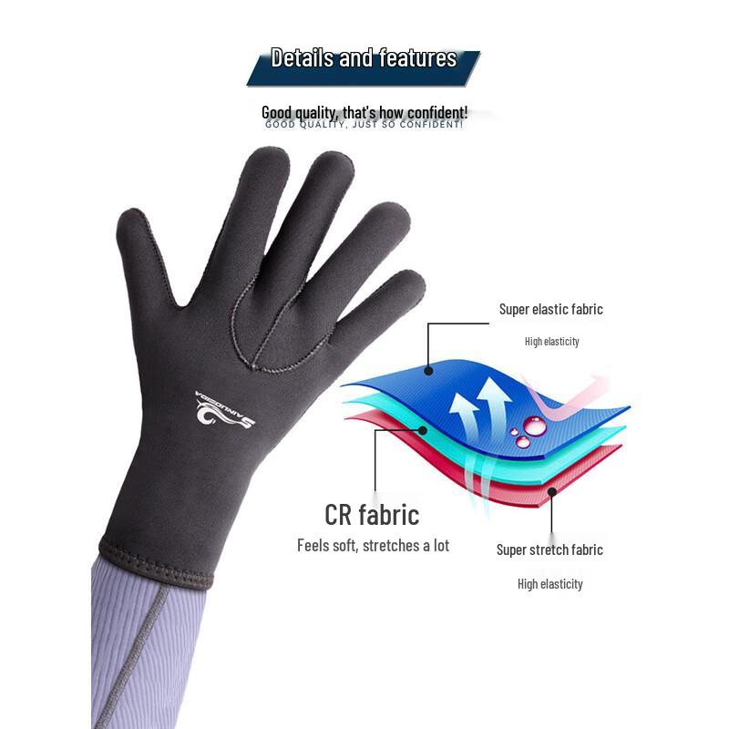 WATERTIME Neoprene Diving & Snorkeling Gloves L