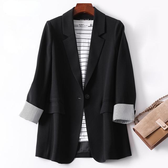 Ladies Long Sleeve Spring Casual Blazer Fashion Business Plaid Suits Women Work Office Blazer Women Coats  Woman Jacket