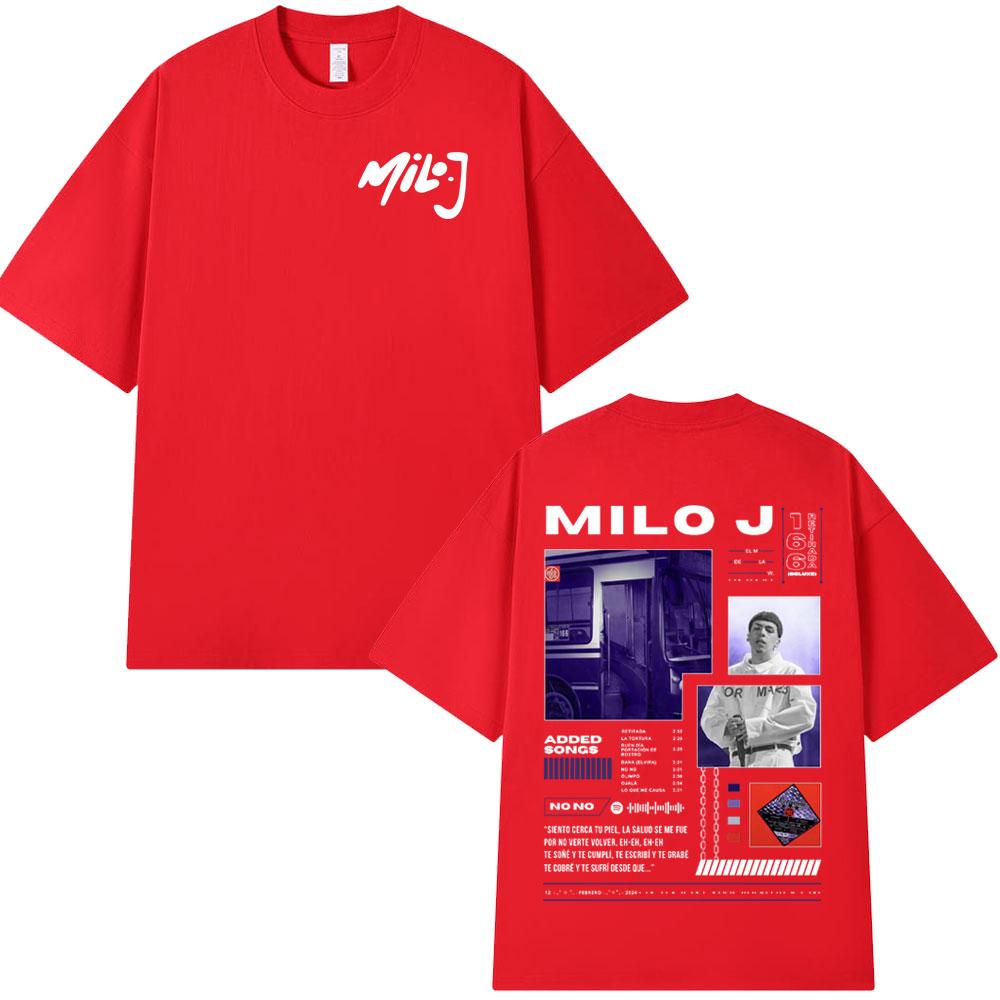 Rapper Milo J 166 Album T Shirt Men Women Fashion Hip Hop Tshirt Cotton Casual Oversized Short Sleeve Tshirts Streetwear