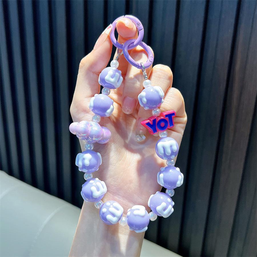 Lanț de telefon mobil cu mărgele, breloc: Pandantiv Creative Cloud, Charm pentru geantă și Accesoriu pentru husă de căști