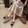 Flat-bottomed Bag Head Half Slippers Women's Summer Wear 2025 New Retro Versatile One-pedal Lazy Cool Slippers Fisherman Shoes