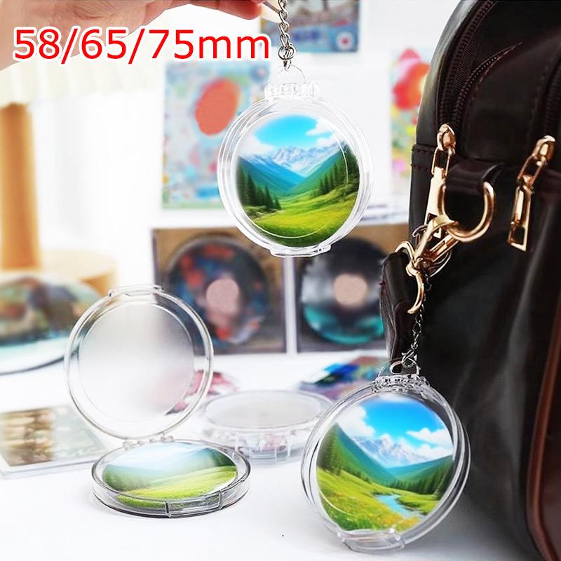 1 ST Aufbewahrung Anime Merchandise Tasche Anhänger Pixiv Kunststoff Sammelbox Transparent Tragbar Button Stern Schutzhülle