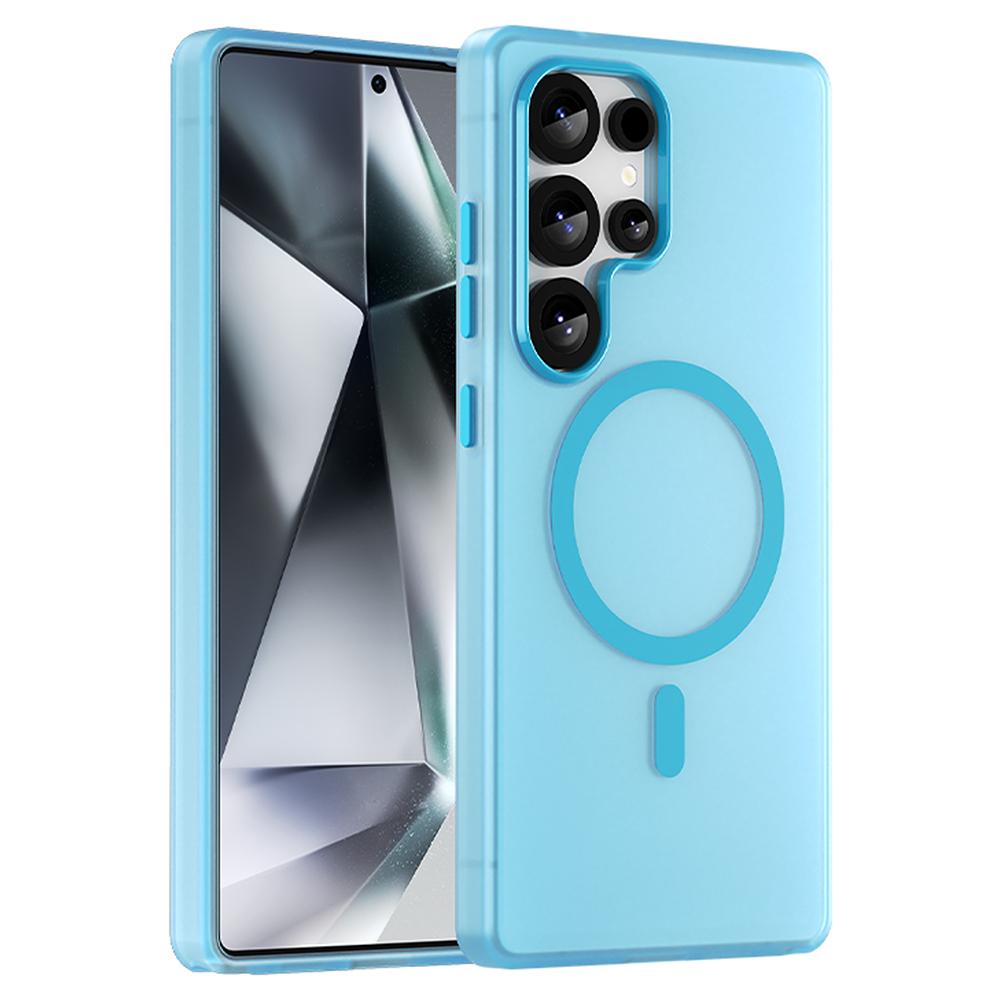 

For Samsung Galaxy S25 Ultra Magnetic Case TPU + PC Slim Matte Translucent Phone Cover E