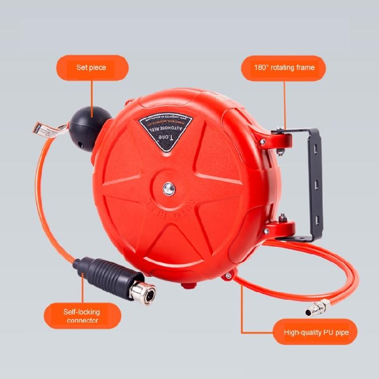 Functional Garden Hoses Reel with Wear Resistant PU Material 180° Swivel Hoses Reel for Long Lasting Performances