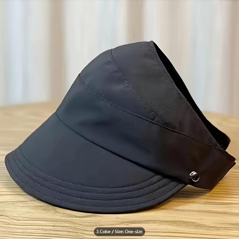 1Pc Breathable Ponytail Sun Hat, Quick-Dry Hat, Suitable For Cycling And Paired With A Mask, Fashionable Sun Hat For Outdoor Sports And Sun чёрный