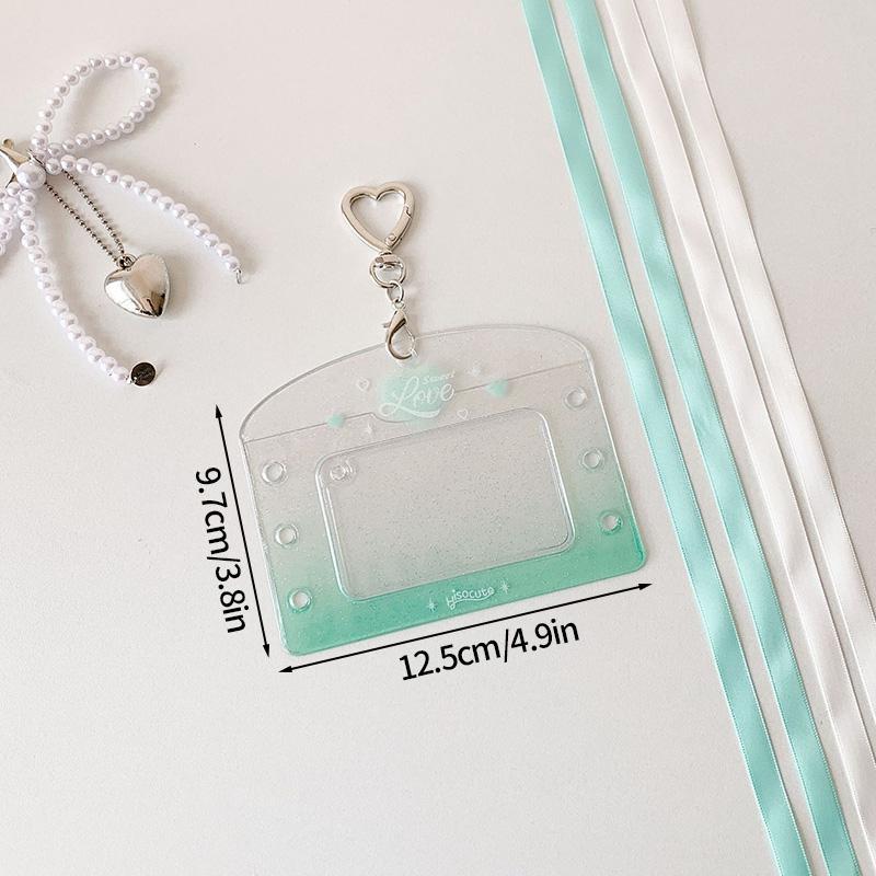 Korean Style Binder Card Holder Idol Card Protector Sleeve with Keychain Kpop Photocard Holder Mini Photo Album Books