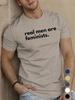 Real Men Are Feminists Graphic Tee Casual Short Sleeve TShirt for Summer Breathable Polyester Machine Washable