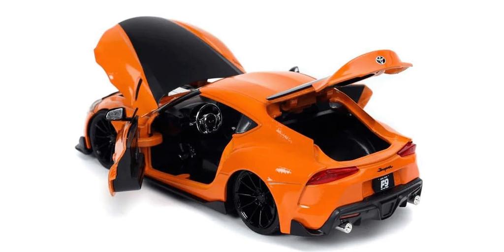Jada Toys Fast & Furious Series 1/24 F&F (9) 2020 Toyota Supra Orange/Black (Han) Finished Product
