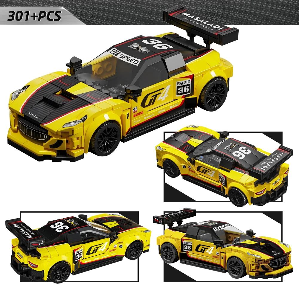 1303PCS MOC Technical Racing Driver Formula Building Block City Vehicle Cool Model Famous Sports Car Toy Kids Birthday DIY Gifts