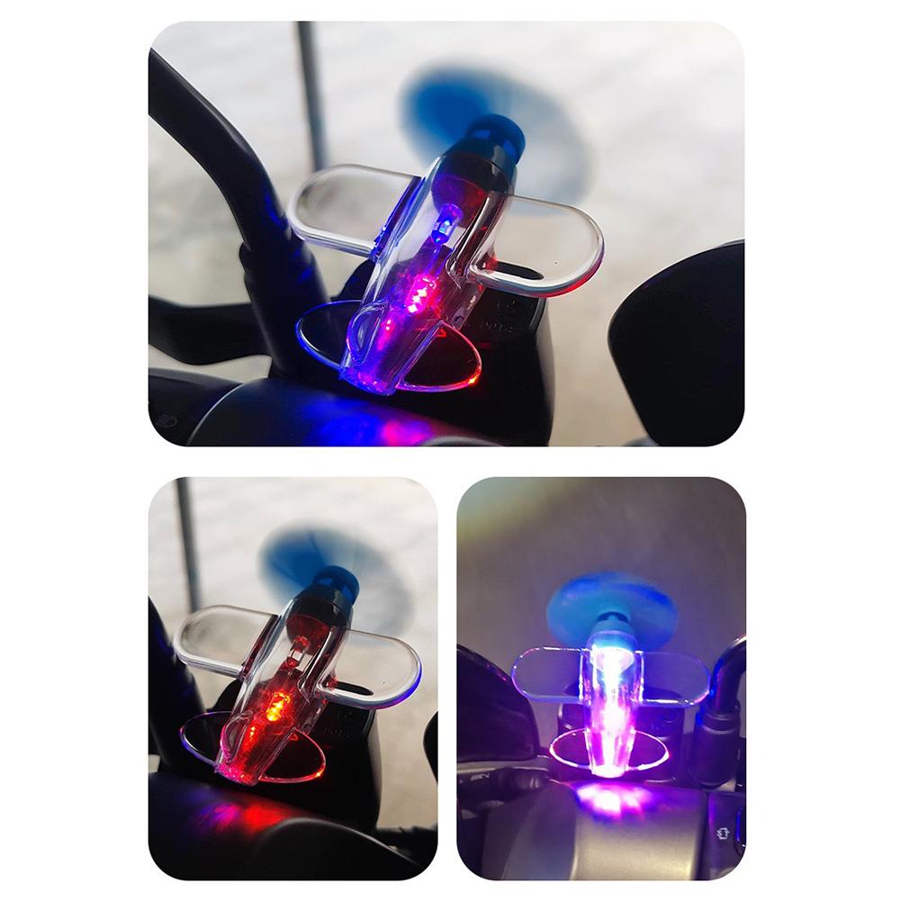 Wind Powered LED Airplane Ornament,Motorcycle & Car Electric LED Colorful Lights Rotatable Airplane Wind-Powered Airplane Decor