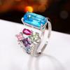 Lindon Classic Copper Alloy Zircon Ring Ladies Jewelry Wedding Promise Party Gift