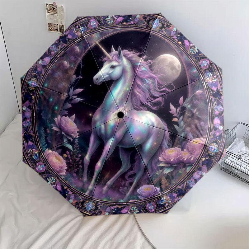 

PsychedelicAnimals Pattern Pattern New Style Umbrella, 1 Piece Automatic Folding Umbrella, Portable Travel Umbrella, Outdoor Umbrella, Birthday Gift