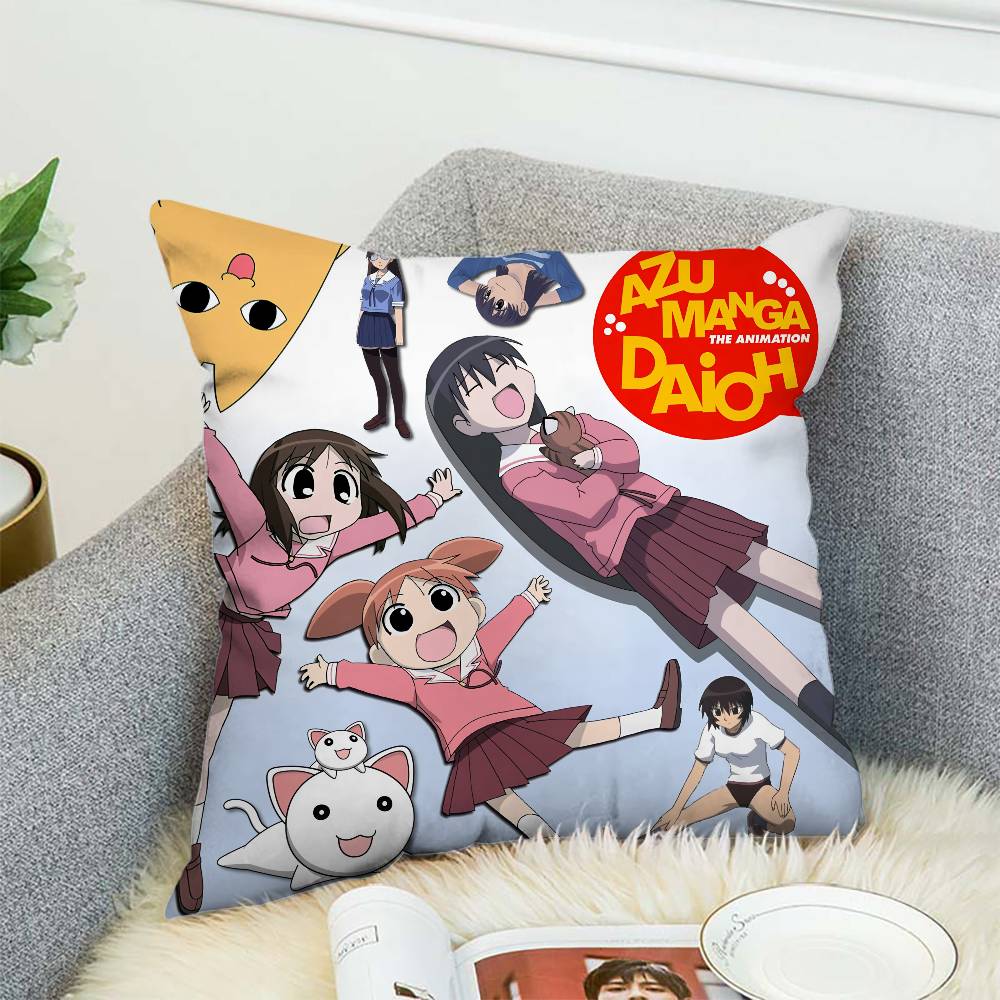 AAzumanga Daioh Pillow Case Sofa Decorative Home Doublesided Print Plush Square Throw Pillow Cushion Cover