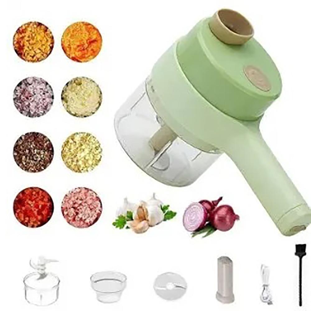 

Handheld Electric Vegetable Cutter Set 4 in 1 Vegetable Cutter New Garlic Cutter Kitchen Tools