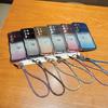 Electroplating wave large window is suitable for Samsung S25 mobile phone case GalaxyS24 love glitter lanyard protective case